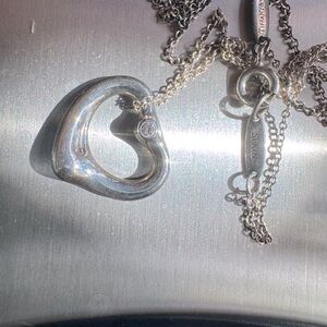Tiffany & Co. Silver Open Heart Necklace